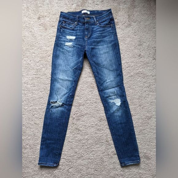 Loft distressed skinny leg dark size 0/25 - Picture 1 of 3